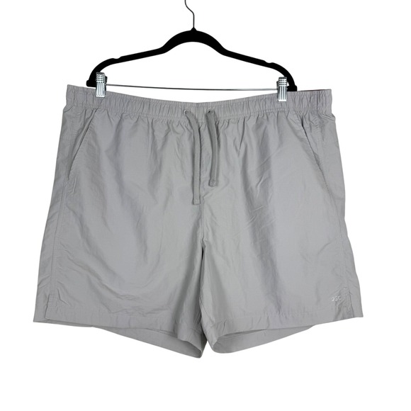 DSG Lifestyle Shorts Relaxed Fit Nylon Pull On Drawstring Light Gray 2XL NEW - Picture 1 of 7